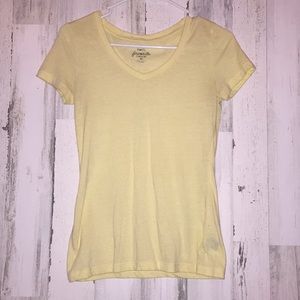 Yellow short Sleeve V-Neck
